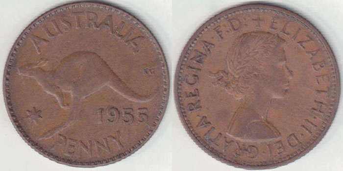 1955 Australia Penny (Fine-VF)